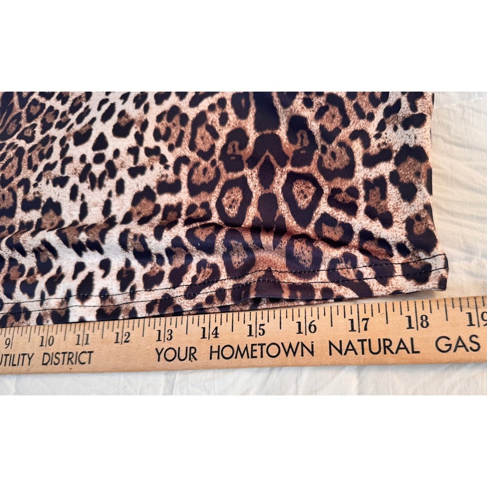 Mob Wife Leopard Print Tank Crop Top & Mini Skirt Set 3XL Stretch - Picture 7 of 9